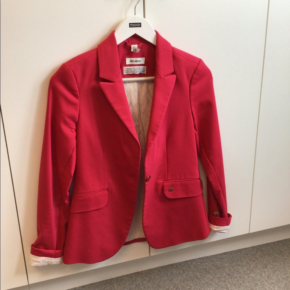 Mos Mosh Blazer ‘Blake Night’ in Cherry Red Size 34 - Picture 10 of 12